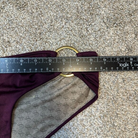 Y2K Vintage Victoria's Secret Bikini Bottom Medium Plum Low Rise O-Ring McBling - Picture 4 of 6